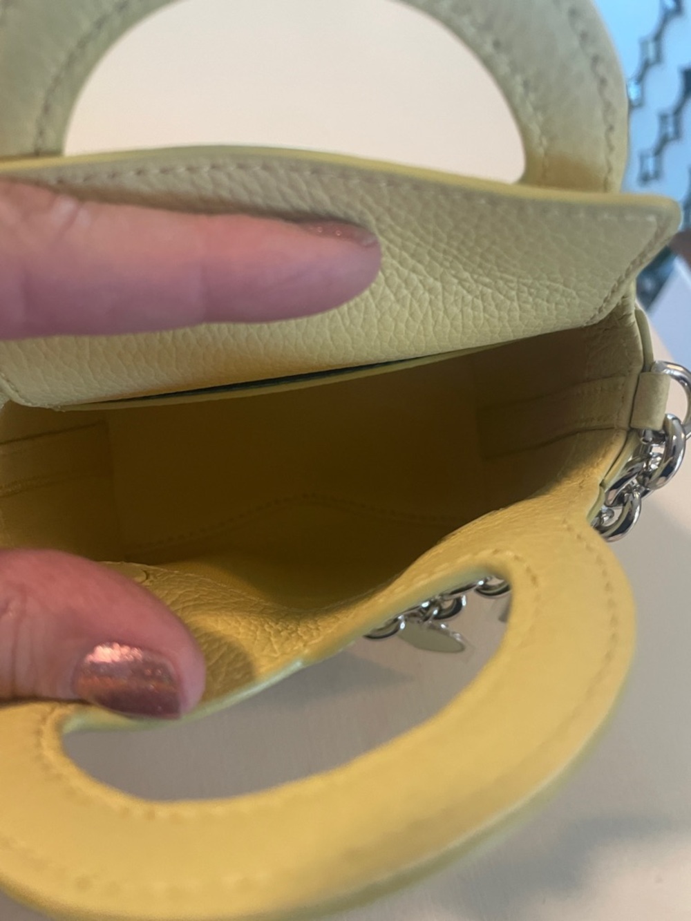 Tiffany & Co. Yellow Heart Leather Mini Bag with Silver Chain & 5 Charms - Picture 11 of 14